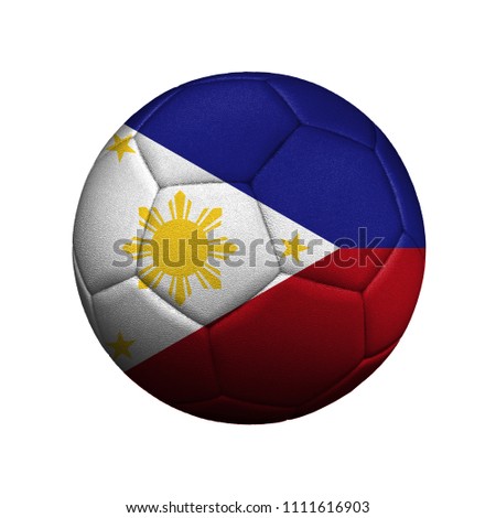 The flag of Philippines is depicted on a soccer ball