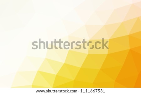 Light Yellow, Orange vector polygon abstract template. Colorful abstract illustration with gradient. A completely new template for your business design.
