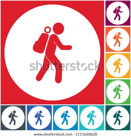 Hiking icon illustration isolated vector sign symbol

