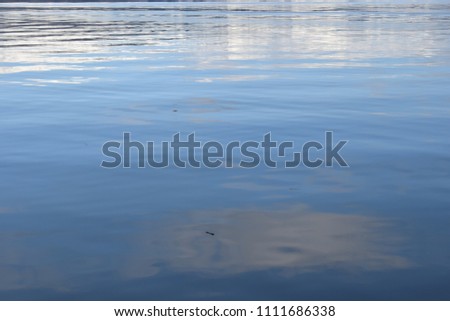 blue water reflection