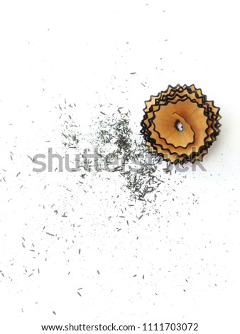 The sharpener flower with white isolated