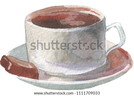 Great clip art on the topic of tea and baking. Contains isolated images of tea in the form of two connected hearts, buns, cakes, cakes, muffins, donuts and macaroons, vanilla stick. Completed by water