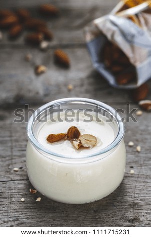 Vegetarian Almonds Yogurt with Almonds Milk