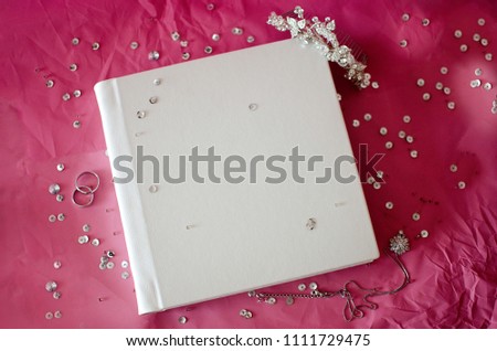 white wedding album