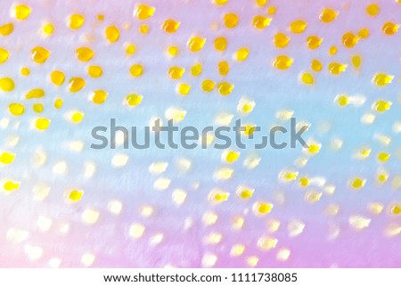 Water droplets On a colorful background. The water is blurred, but still beautiful.