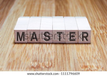 Master Word In Wooden Cube