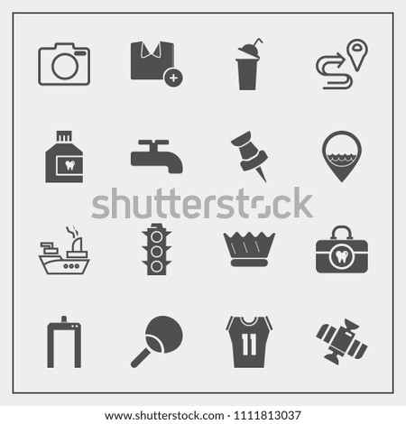 Modern, simple vector icon set with scan, light, station, ship, hygiene, marine, sport, crown, table, beverage, traffic, tennis, t-shirt, photo, planet, care, basketball, xray, fashion, safety icons