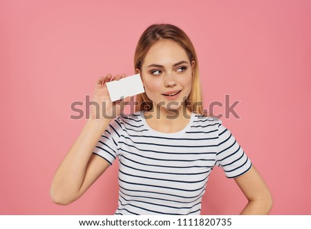  woman with business card seat free                              