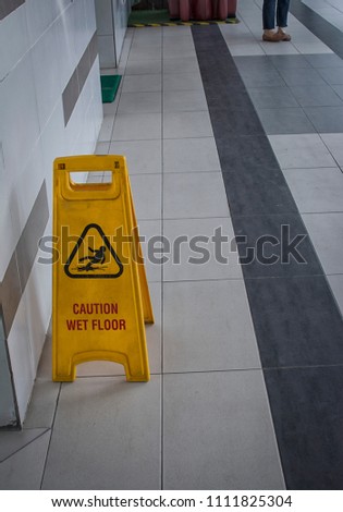 walk with caution area