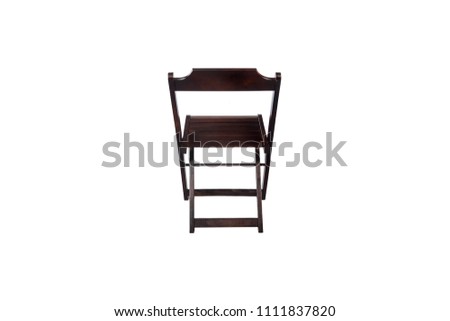 Wood chair. Object isolated of white background
