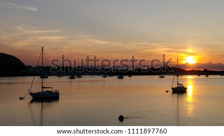 Sunset over the Quay in North Wales