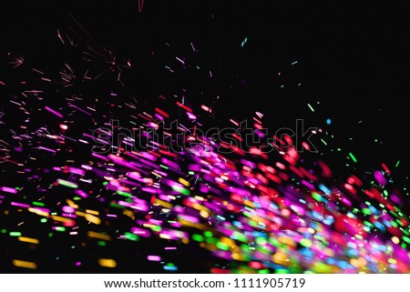 Colorful abstract bokeh sparks from welding.