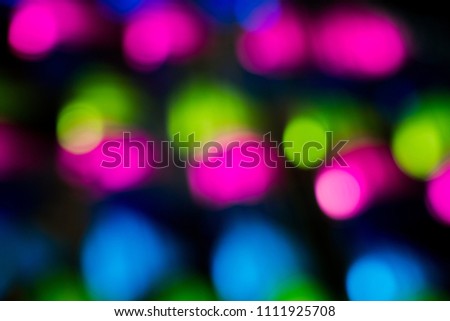 Colorful light bokeh background- abstract texture with highlights blurry. Circular Blurred bright light