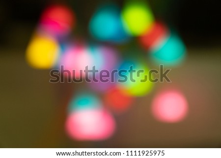 Colorful light bokeh background- abstract texture with highlights blurry. Circular Blurred bright light