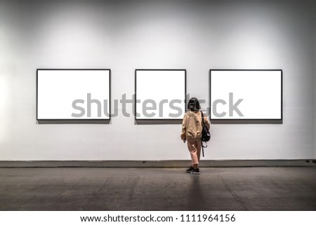 young woman in gallery