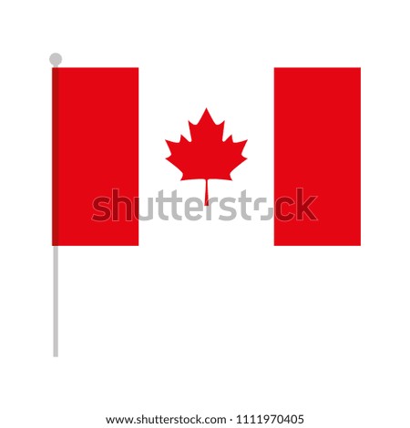 canadian flag in pole