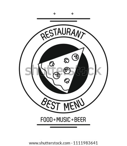 Restaurant food concept in black and white