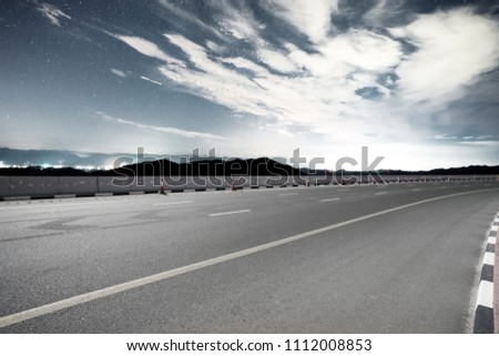 empty asphalt road with landscape