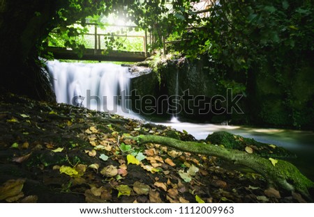 One of the Monte Gelato waterfalls in the Treja Valley, Italy