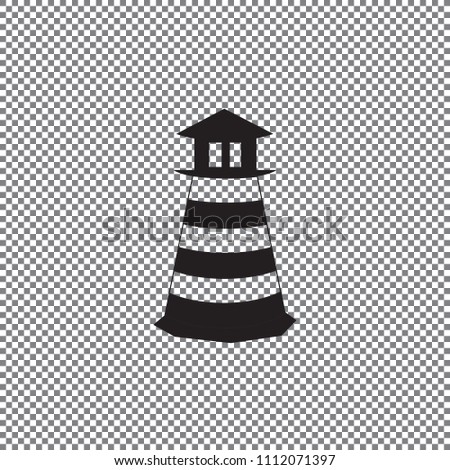 Lighthouse icon. Vector concept illustration for design.