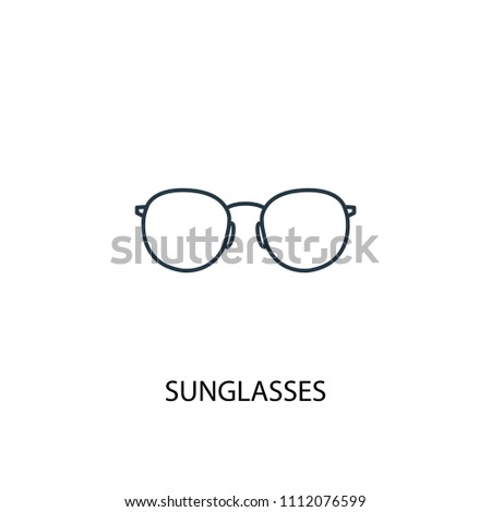 sunglasses concept line icon. Simple element illustration. sunglasses concept outline symbol design from beach set. Can be used for web and mobile UI/UX