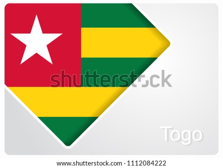 Togolese flag design background layout. Vector illustration.