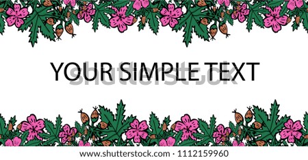 Cover template with flowers for brochures, posters, banners, postcard.