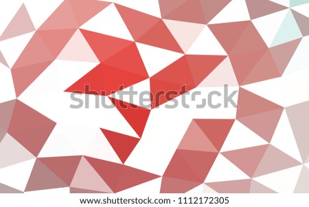 Light Red vector abstract mosaic abstract mosaic. Creative illustration in halftone style with gradient. The best triangular design for your business.