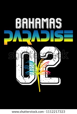 bahamas paradise,t-shirt design