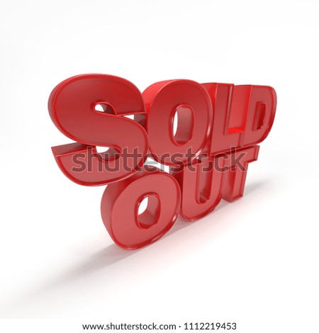 3D render of title sold out
