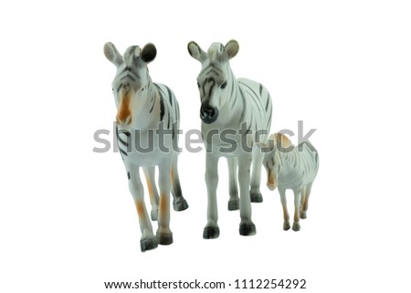 Zebra Toy on white background