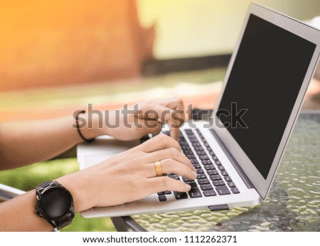 woman using laptop for online shopping, online payment, internet banking