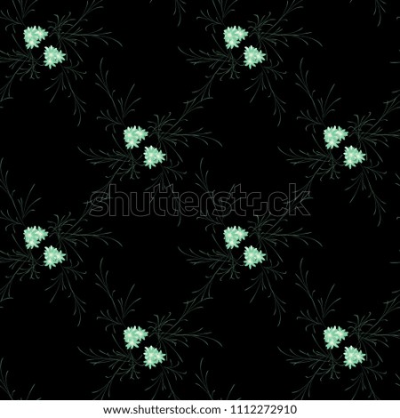 Little Flowers. Seamless Pattern with Pretty Daisy Flowers. Feminine Rapport for Linen, Fabric, Wallpaper in Trendy Rustic Style. Colorful Seamless Pattern with Tiny Flowers. Vector Background.