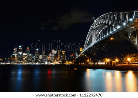 Sydney Harbour Bridge at night time