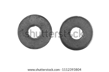 metal washer isolated on white background