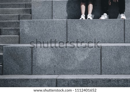 a background texture image of a beautiful loft architecture design big wide gray concrete stone stairs way structure