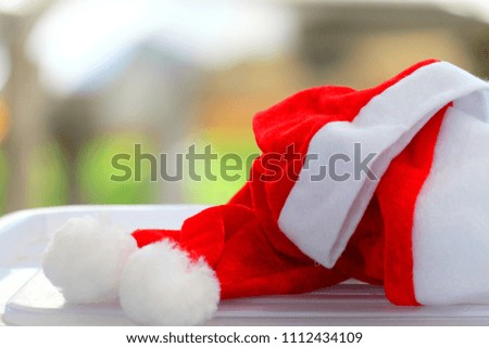 Close-up christmas hat 
