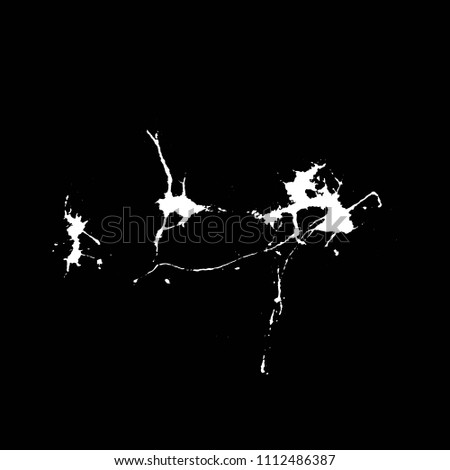 Hand drawn stylized grunge birds droppings black and white. Flat blots style vector illustration. Map. (Can be used as texture for cards, invitations, DIY, web sites or for any other design.)