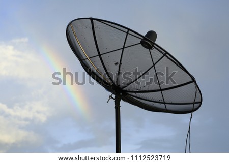 The rainbow with the dish.