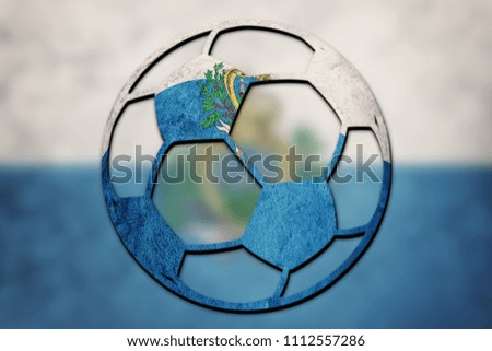 Soccer ball national San Marino flag. San football ball.
