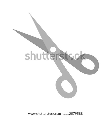 vector scissor illustration isolated - vector scissors, hair cut sign, barber salon