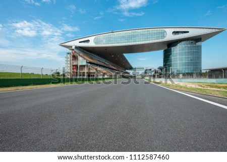ShangHai, 18 AUG 2017 China: Empty background of ShangHai racing track
