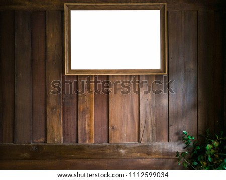 picture frame on wall wood