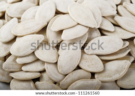 closeup pumpkin seeds