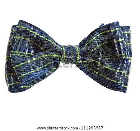 handmade bow tie isolated on white background Royalty-Free Stock Photo #111265937
