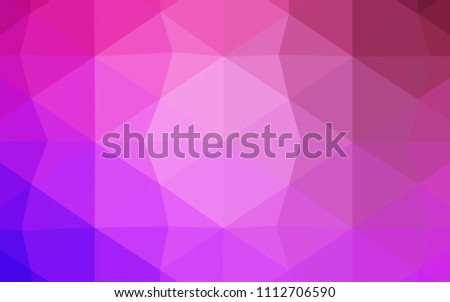 Light Blue, Red vector shining triangular cover. Creative geometric illustration in Origami style with gradient. That new template can be used for your brand book.