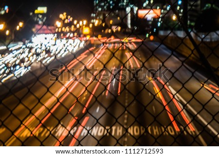 I85 I75 Atlanta Midtown busy at night Royalty-Free Stock Photo #1112712593