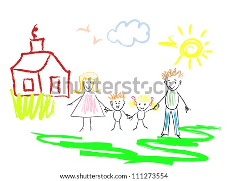 Happy family doodle
