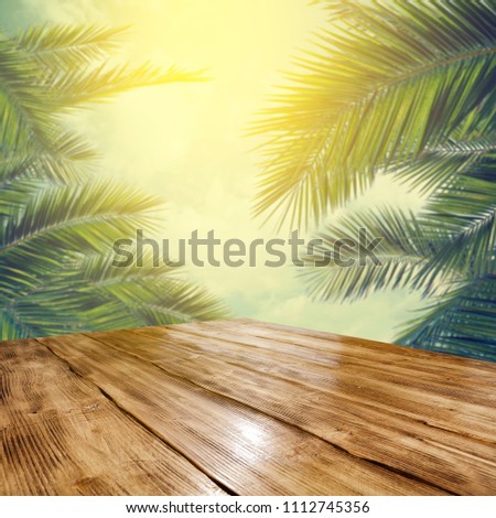 Table background of free space for your decoration and mood landscape of sea 