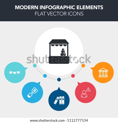Modern, simple, colorful vector infographic background with flag, social, greek, internet, celebration, event, folder, cart, tool, online, background, equipment, blue, happy, europe, supermarket icons